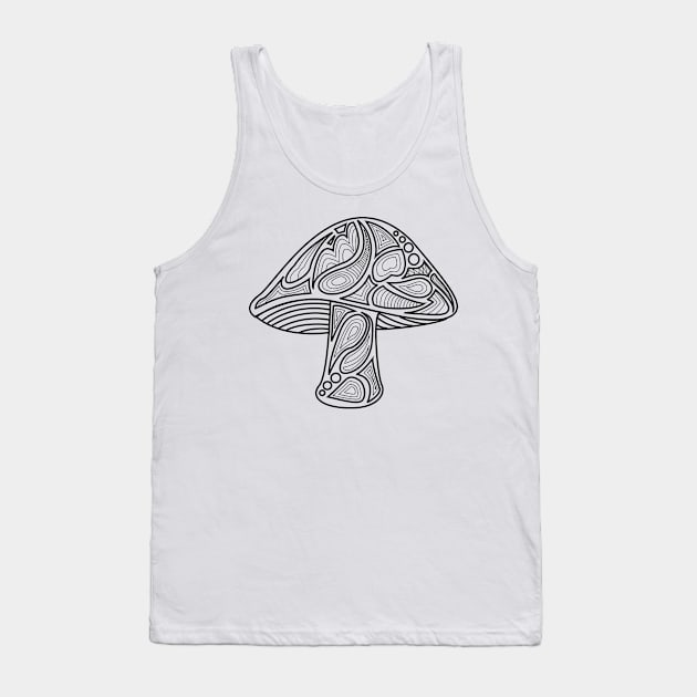 Mushroom Design Tank Top by SillyShirts